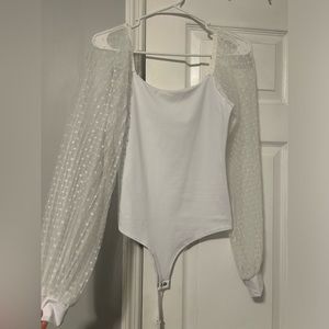 Amazon Swiss Dot Long Sleeve Bodysuit